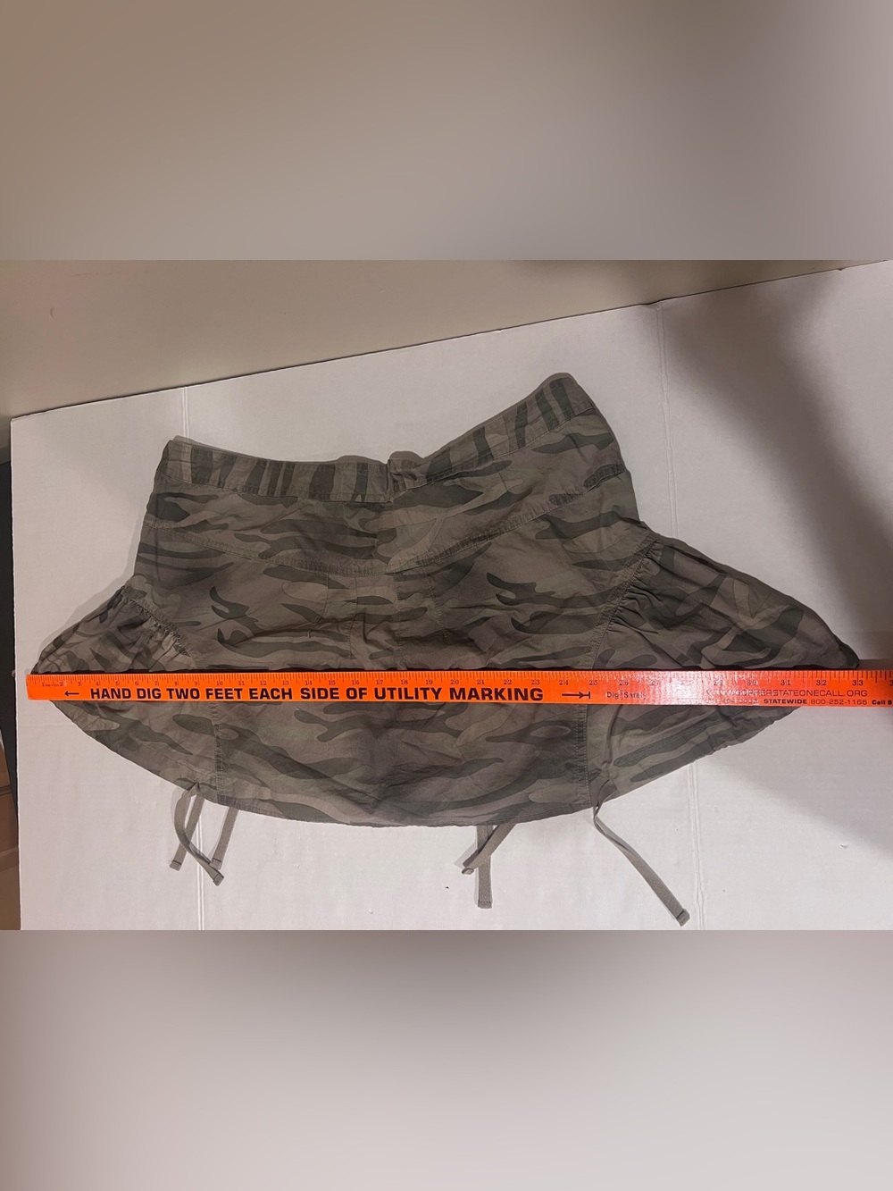 Wild Fable Camo Mini Skirt Drawstring Hem and Detail Grunge Festival Outfit L - Picture 11 of 11